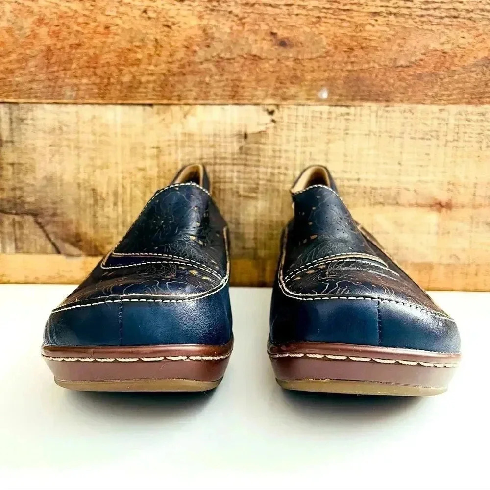 NWOT L’Artiste By Spring Step Ranba Clog Navy - Picture 4 of 9